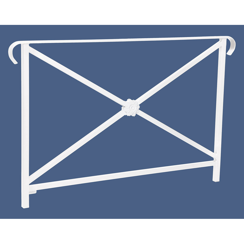 Barrière main courante Héritage RAL9010 - 1500mm - Rosace - Double crosse - PROCITY - 206153.9010