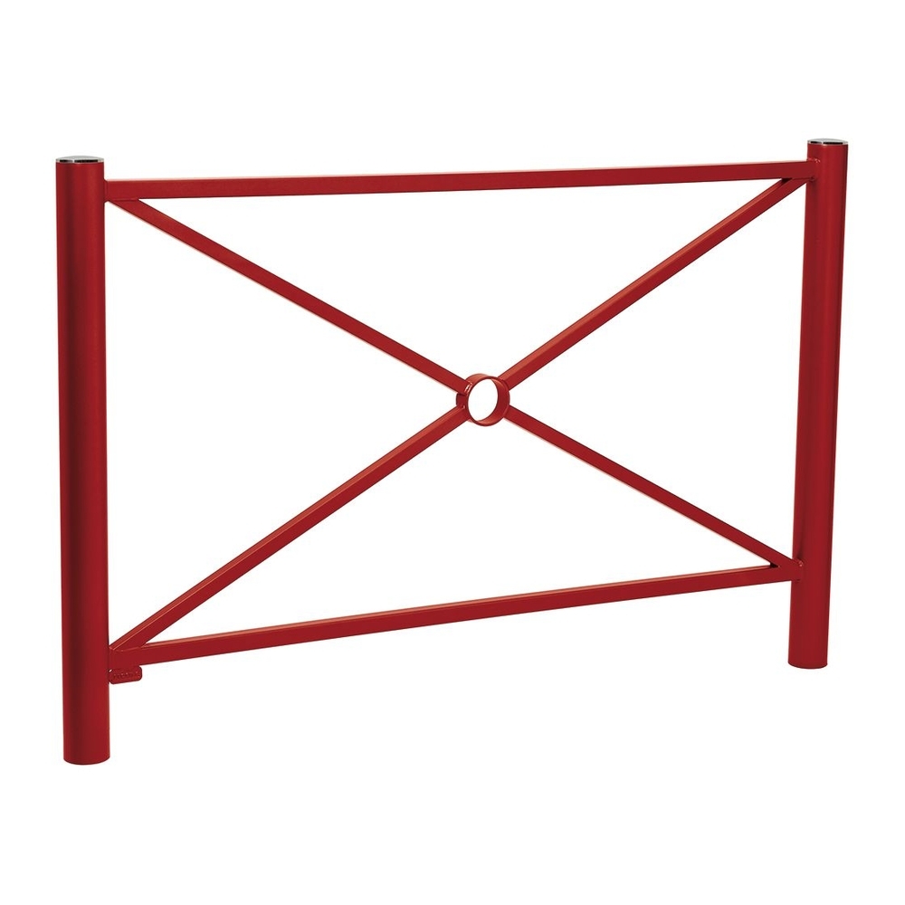 Barrière Province Inox brossé RAL3004 - 1572mm - Simple croix - PROCITY - 206155.3004