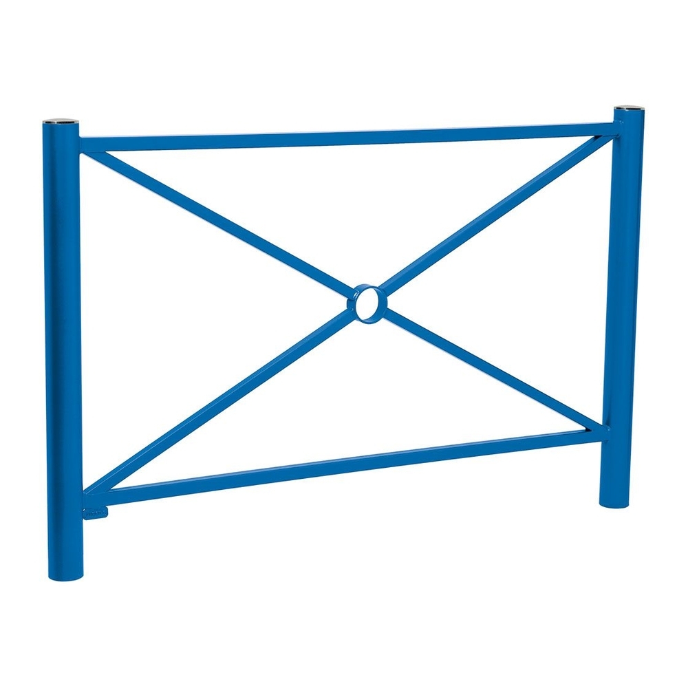 Barrière Province Inox brossé RAL5010 - 1572mm - Simple croix - PROCITY - 206155.5010