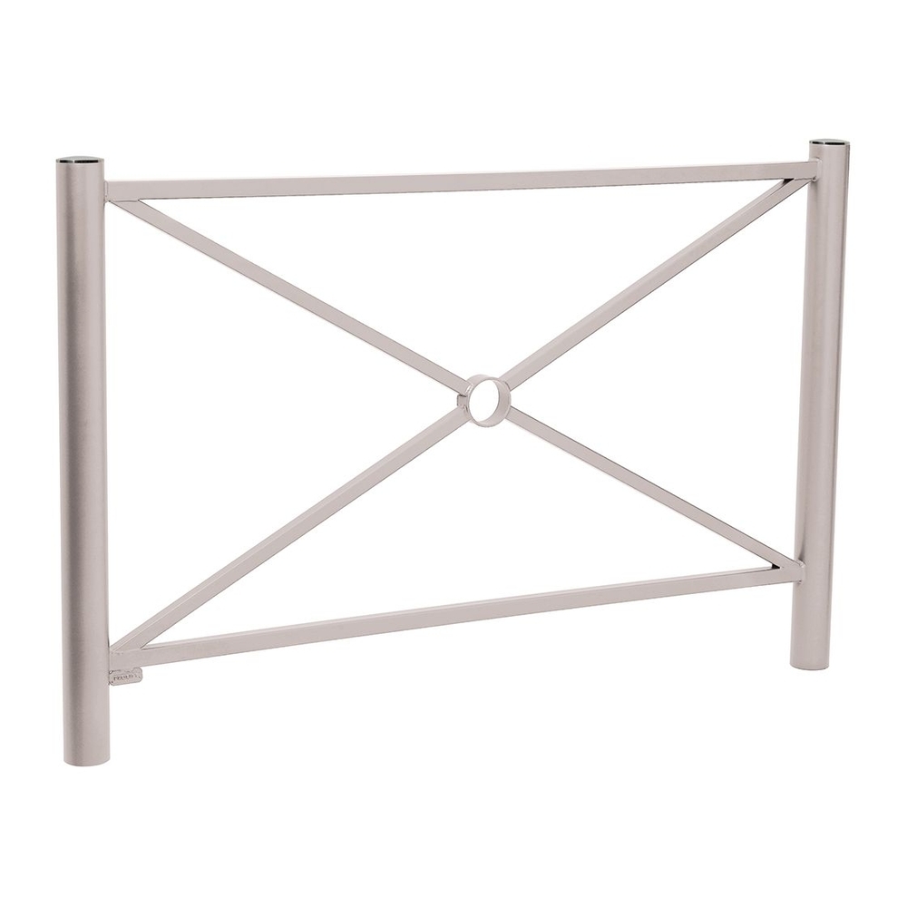 Barrière Province Inox brossé RAL7044 - 1572mm - Simple croix - PROCITY - 206155.7044