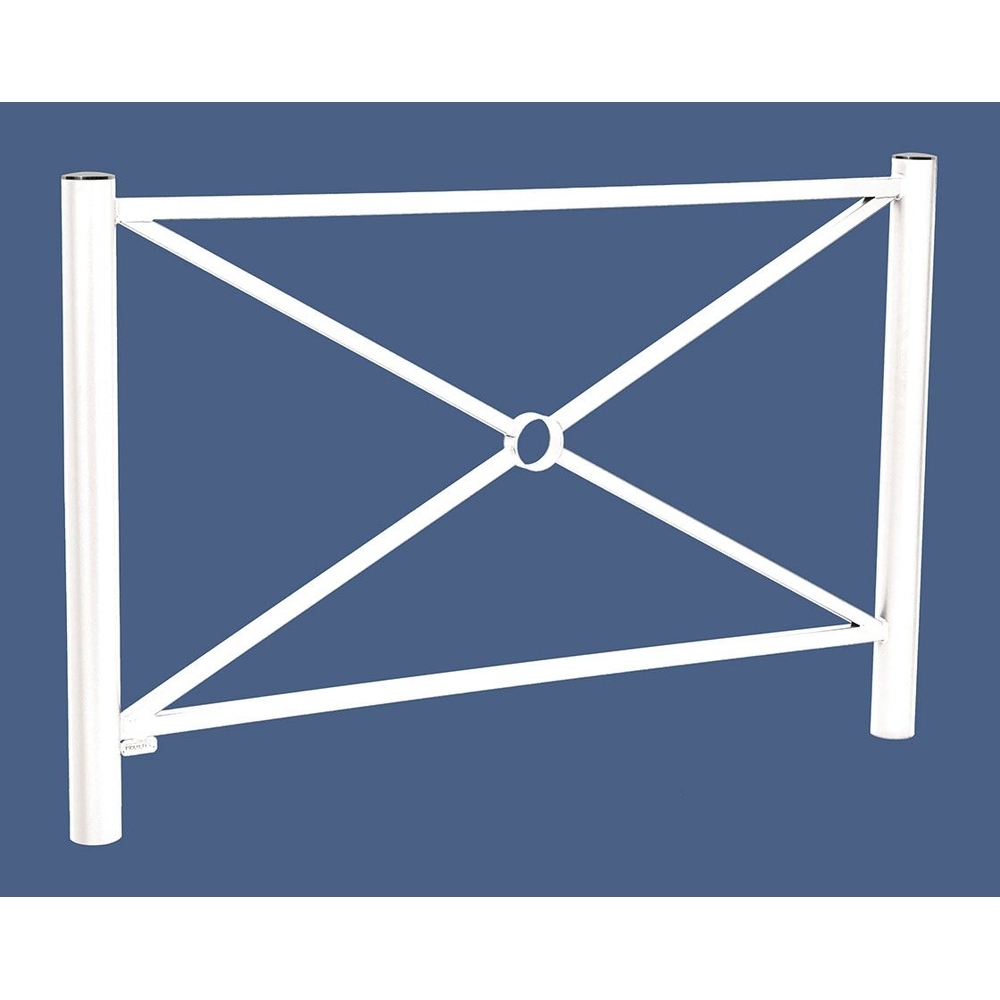 Barrière Province Inox brossé RAL9010 - 1572mm - Simple croix - PROCITY - 206155.9010