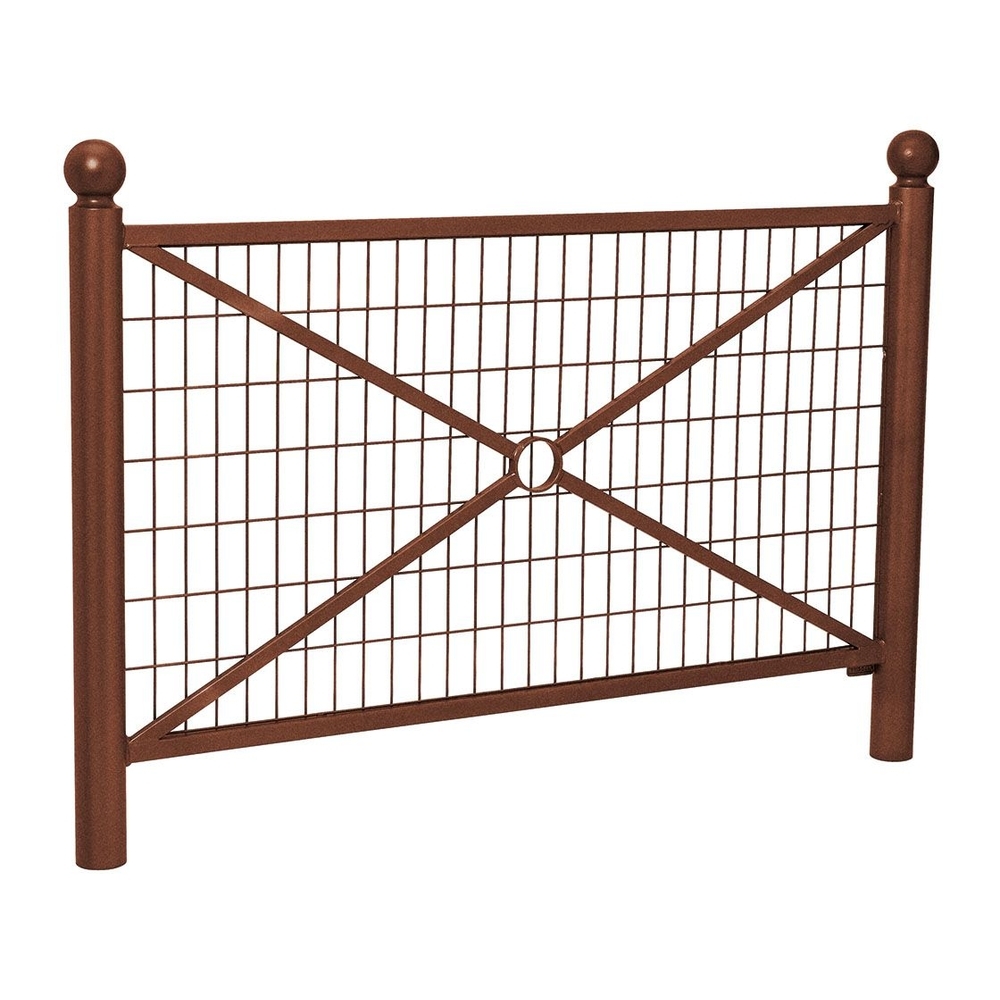 Barrière Province Boule Aspect Corten - 1572mm - Grillagée - PROCITY - 206170.S025