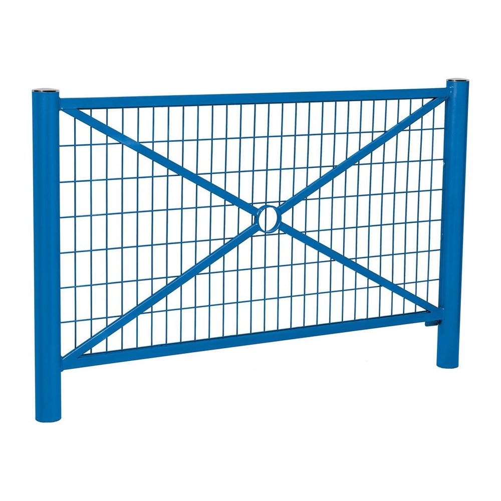 Barrière Province Inox brossé RAL5010 - 1572mm - Grillagée - PROCITY - 206178.5010