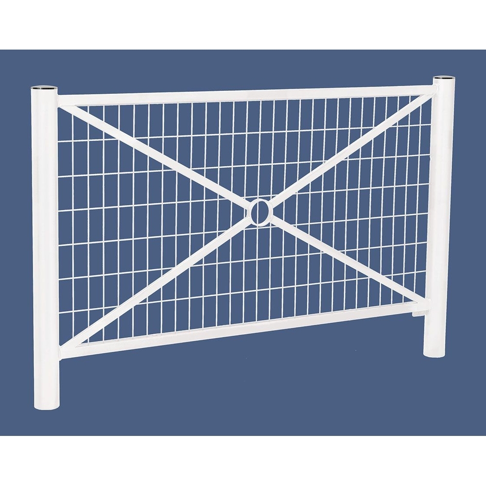 Barrière Province Inox brossé RAL9010 - 1572mm - Grillagée - PROCITY - 206178.9010