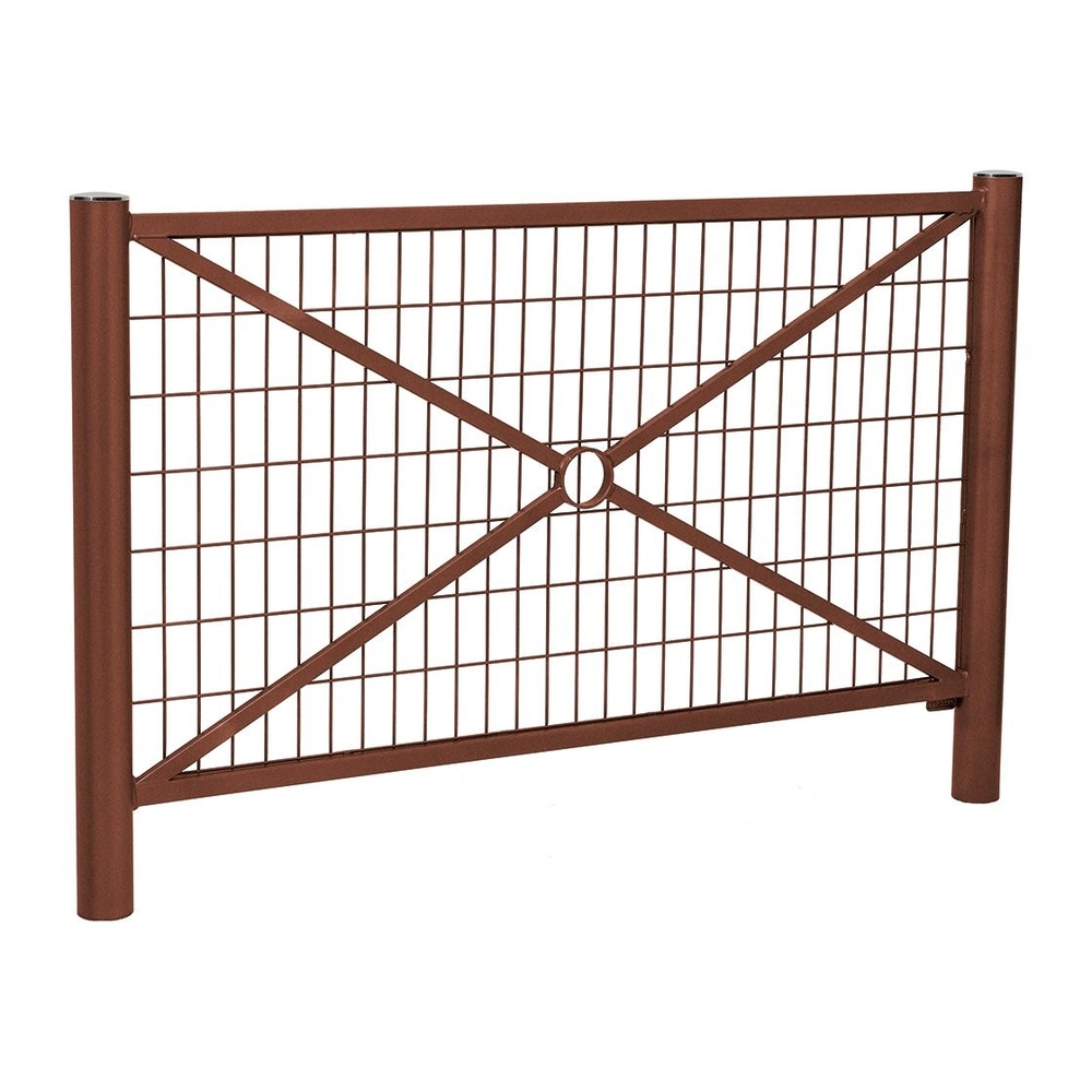 Barrière Province Inox brossé Aspect Corten - 1572mm - Grillagée - PROCITY - 206178.S025