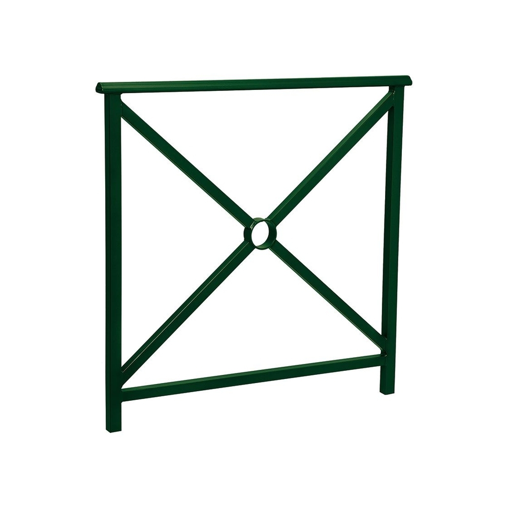 Barrière main courante Lisbonne RAL6005 - 1000mm - Simple croix - PROCITY - 206200.6005