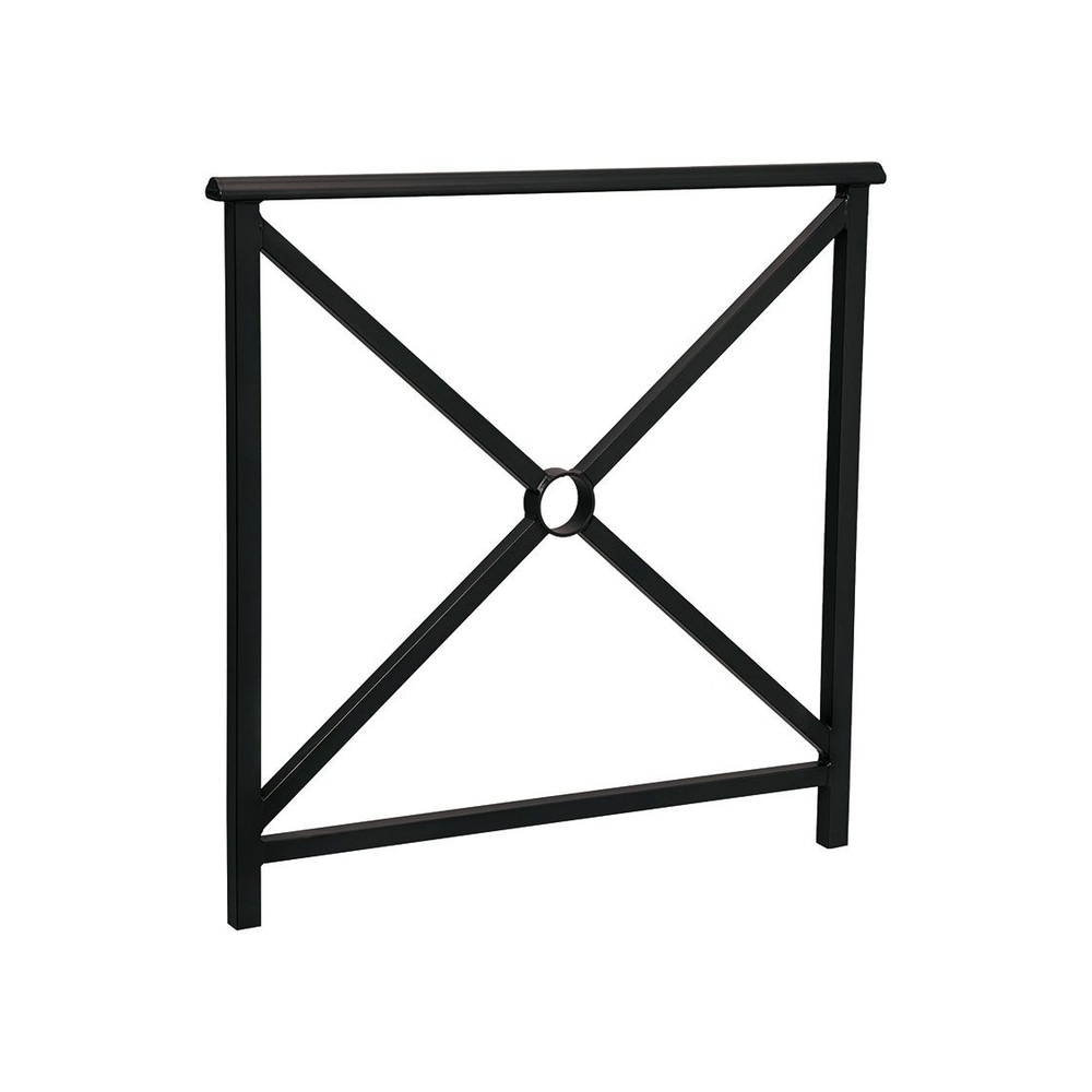 Barrière main courante Lisbonne RAL9005 - 1000mm - Simple croix - PROCITY - 206200.9005