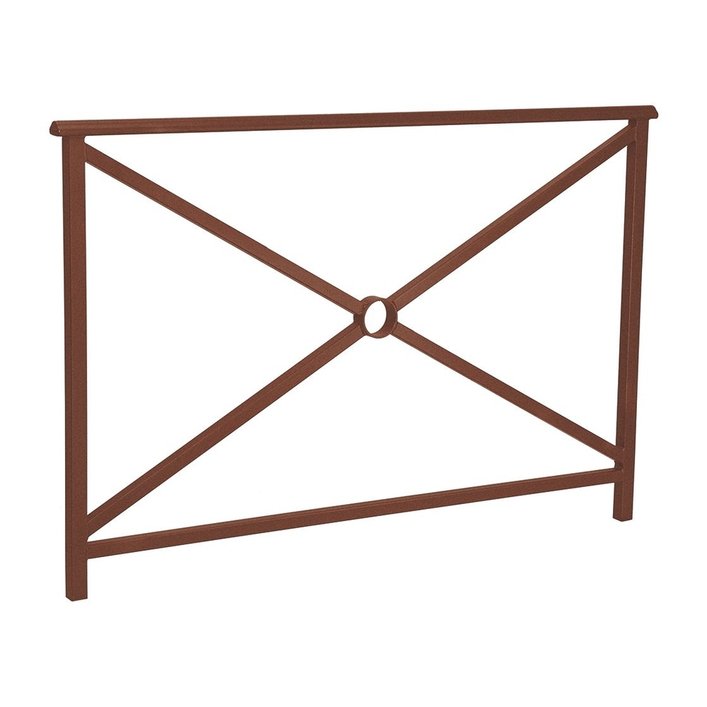 Barrière main courante Lisbonne Aspect Corten - 1500mm - Simple croix - PROCITY - 206201.S025