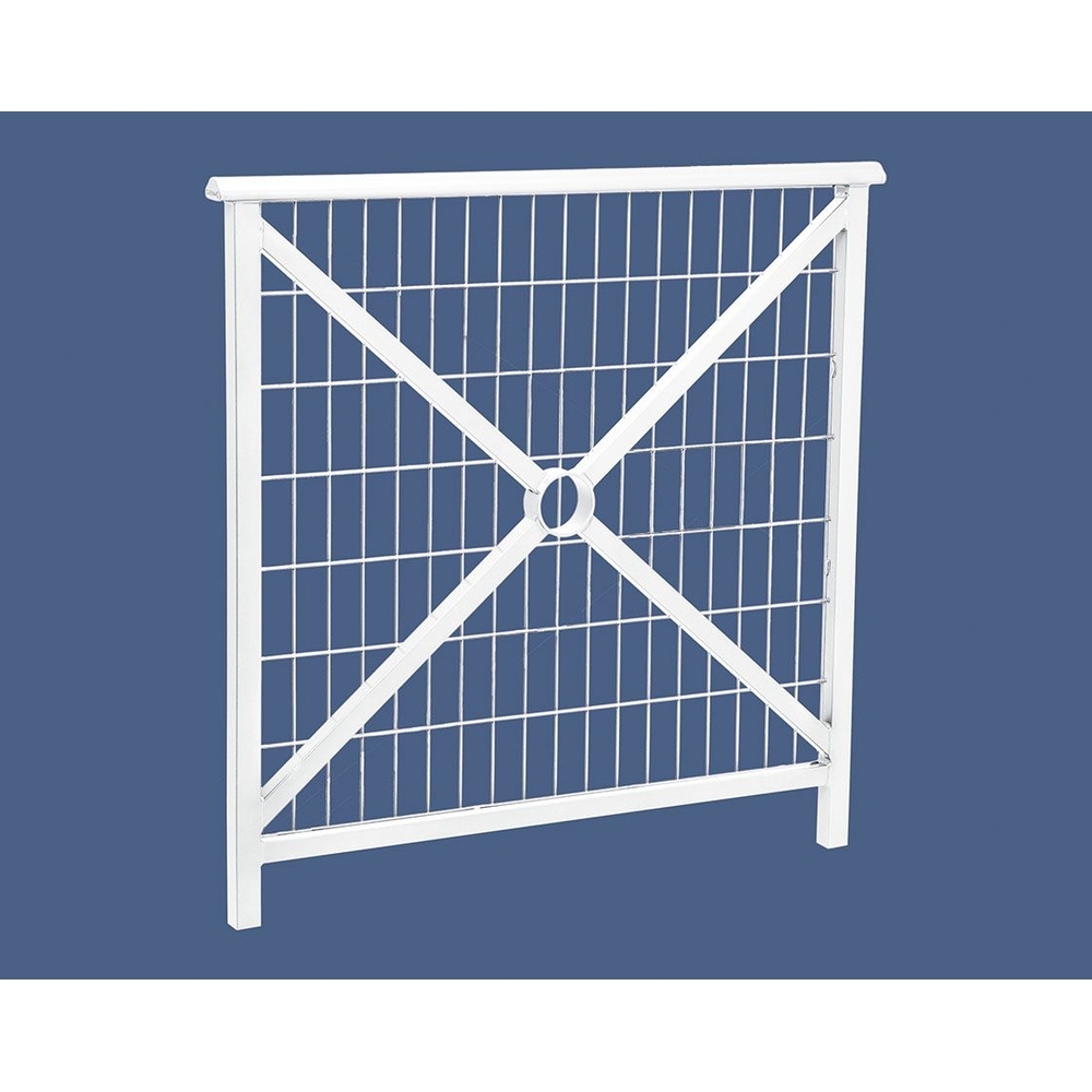 Barrière main courante Lisbonne RAL9010 - 1000mm - Grillagée - PROCITY - 206220.9010