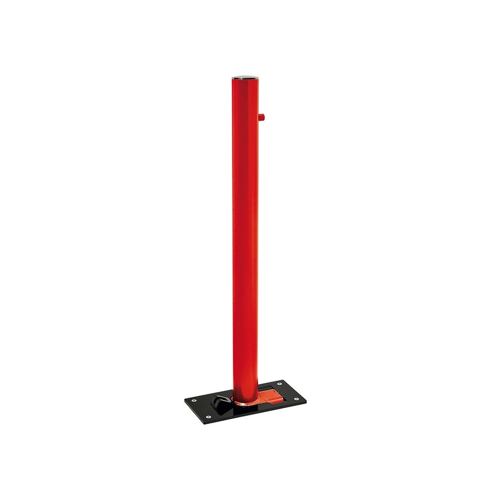 Potelet rabattable Solibloc Inox brossé RAL3020 Ø76mm - PROCITY - 206398.3020