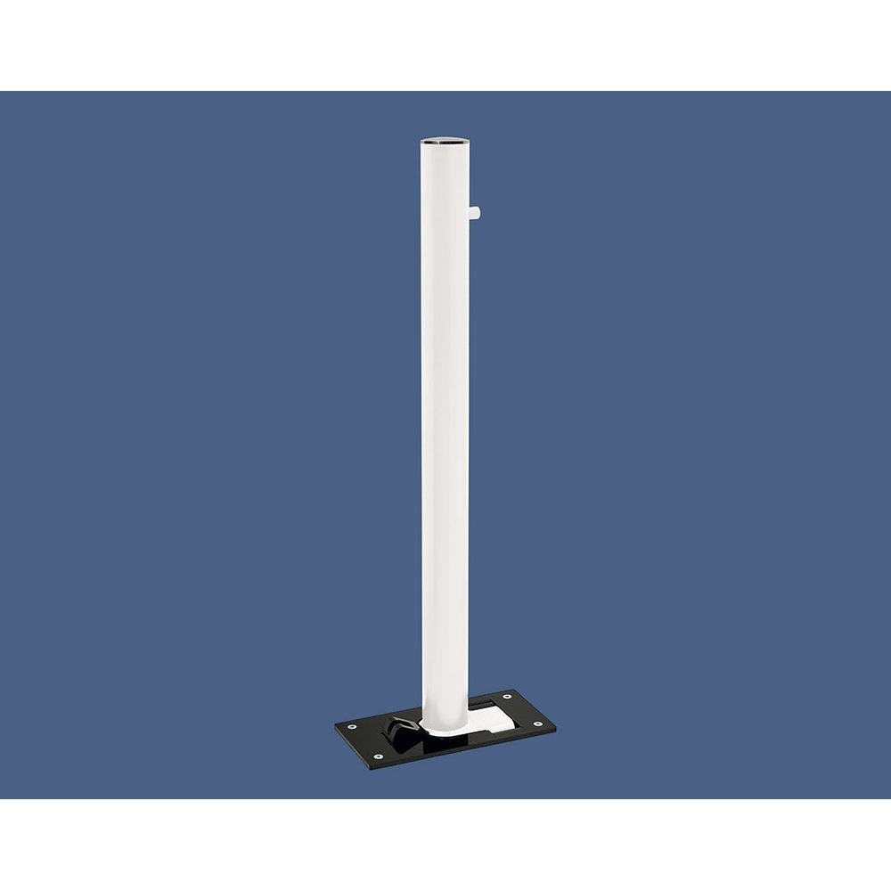 Potelet rabattable Solibloc Inox brossé RAL9010 Ø76mm - PROCITY - 206398.9010