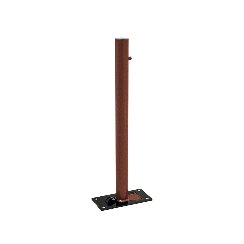 Potelet rabattable Solibloc Inox brossé Aspect Corten Ø76mm - PROCITY - 206398.S025