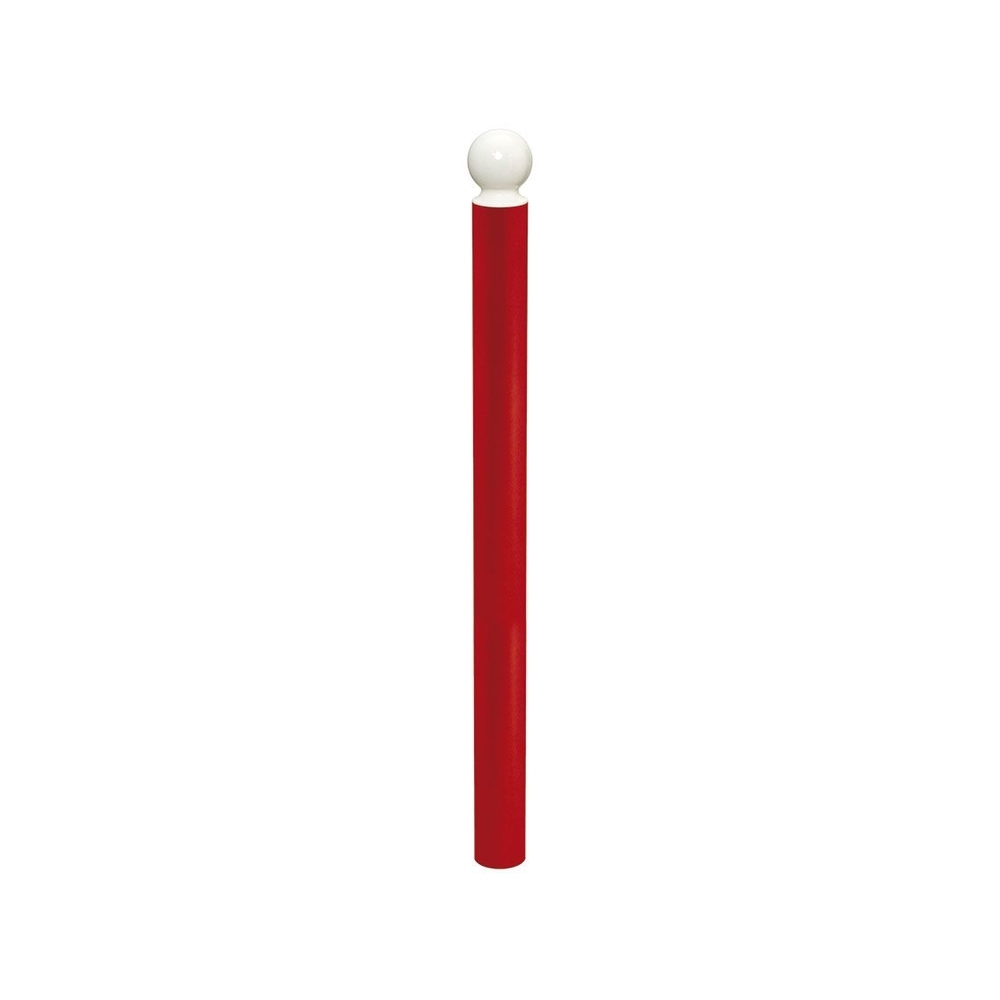 Potelet Boule haute visibilité RAL3004 - RAL9010 Ø114mm - PROCITY - 206487.3004.9010