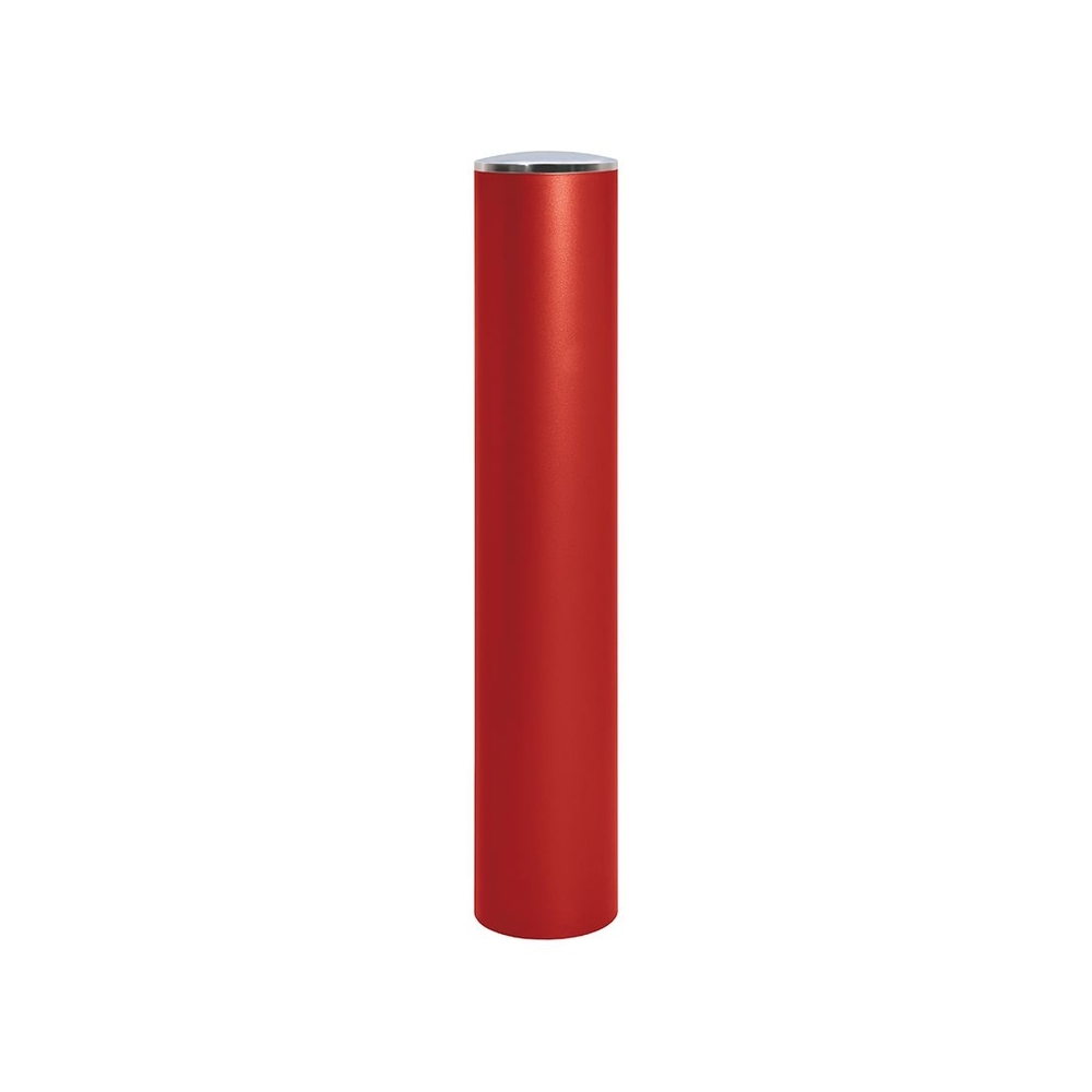 Borne anti-bélier RAL3004 - Pommeau couvercle Inox brossé - Peint sur zinc Ø220mm - PROCITY - 206539.3004