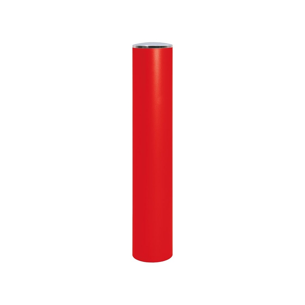 Borne anti-bélier RAL3020 - Pommeau couvercle Inox brossé - Peint sur zinc Ø220mm - PROCITY - 206539.3020