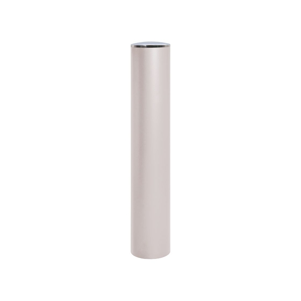 Borne anti-bélier RAL7044 - Pommeau couvercle Inox brossé - Peint sur zinc Ø220mm - PROCITY - 206539.7044