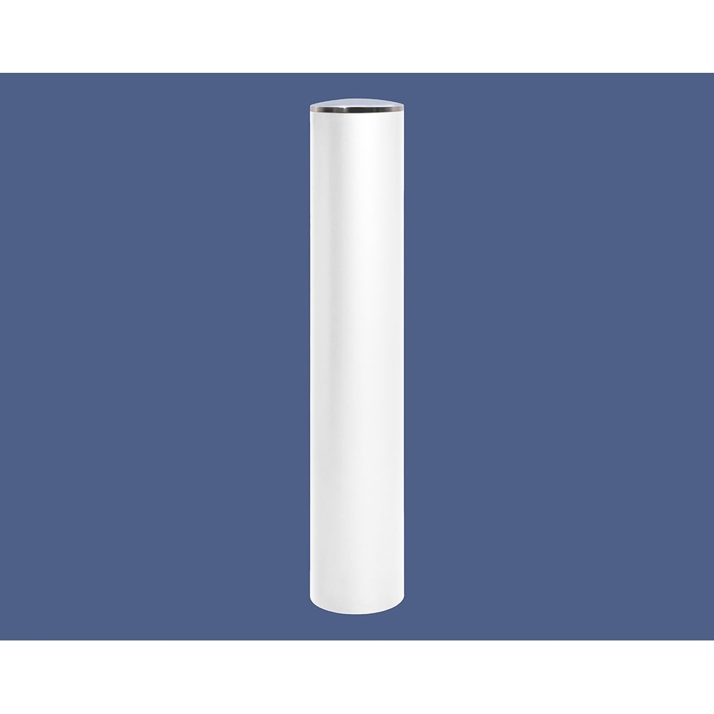 Borne anti-bélier RAL9010 - Pommeau couvercle Inox brossé - Peint sur zinc Ø220mm - PROCITY - 206539.9010