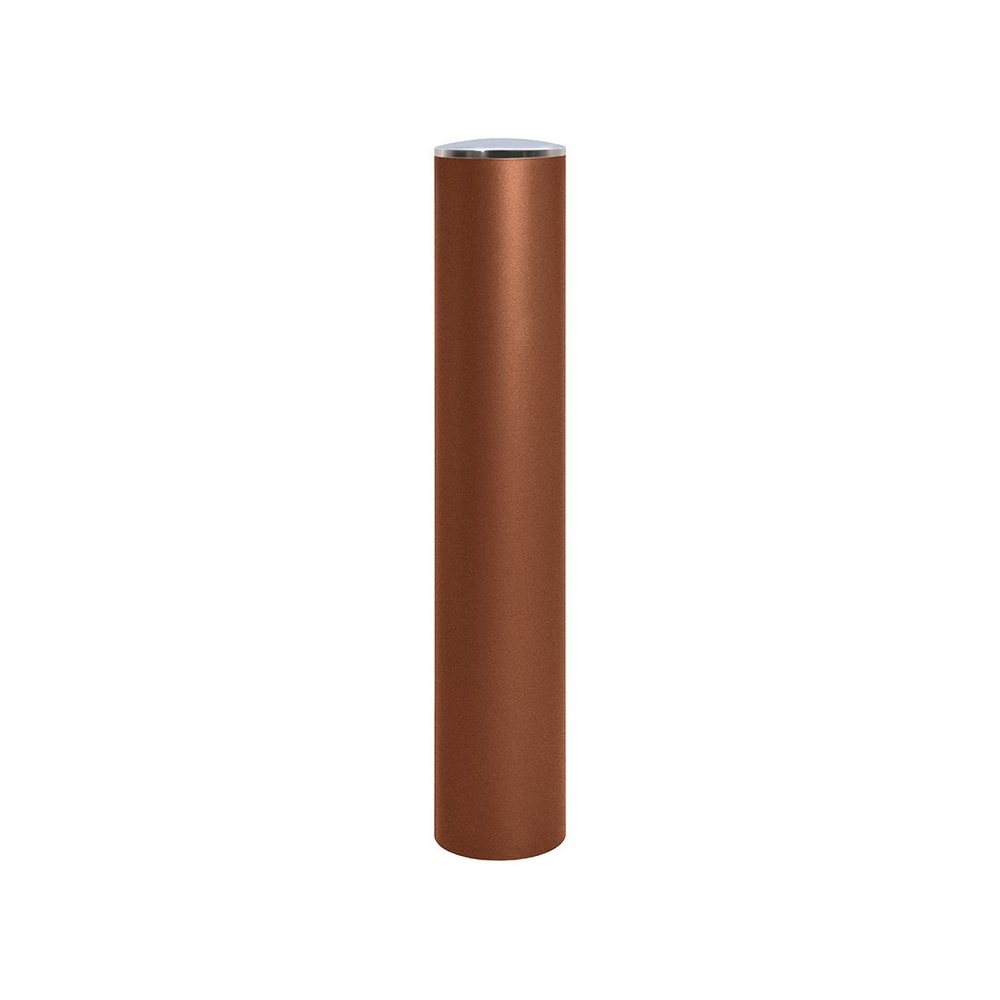 Borne anti-bélier Aspect Corten - Pommeau couvercle Inox brossé - Peint sur zinc Ø220mm - PROCITY - 206539.S025