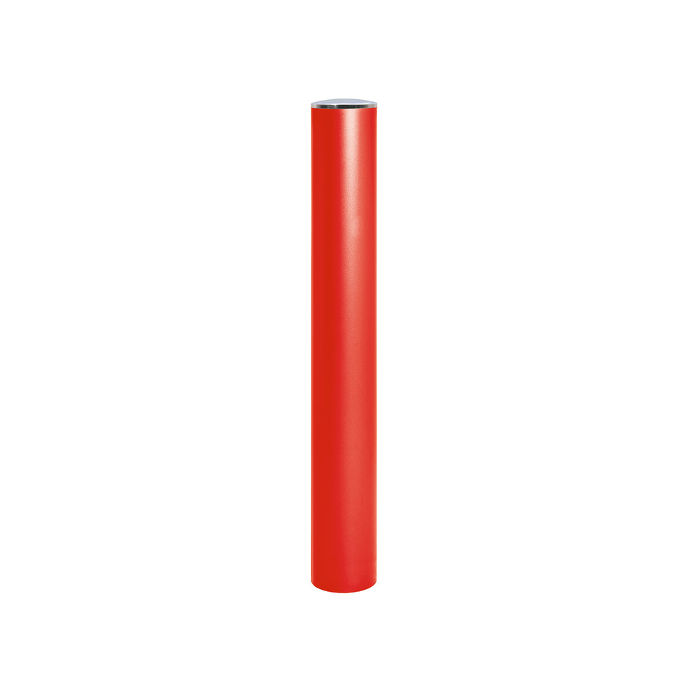 Borne anti-bélier RAL3020 - Pommeau couvercle Inox brossé - Peint sur zinc Ø160mm - PROCITY - 206577.3020