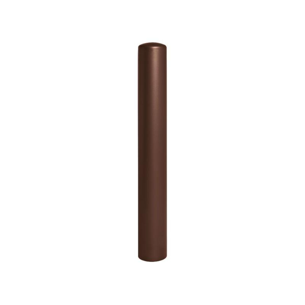 Borne anti-bélier RAL8017 - Pommeau couvercle Inox brossé - Peint sur zinc Ø160mm - PROCITY - 206577.8017