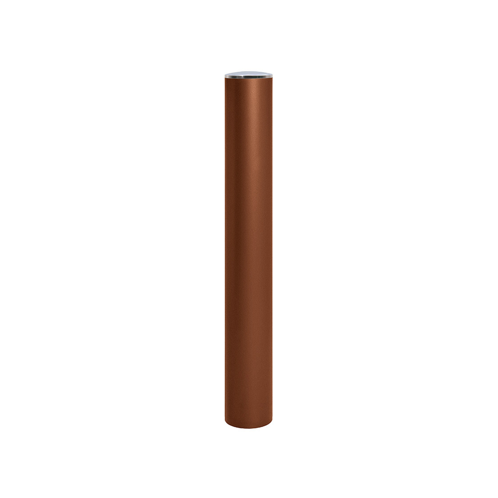 Borne anti-bélier Aspect Corten - Pommeau couvercle Inox brossé - Peint sur zinc Ø160mm - PROCITY - 206577.S025