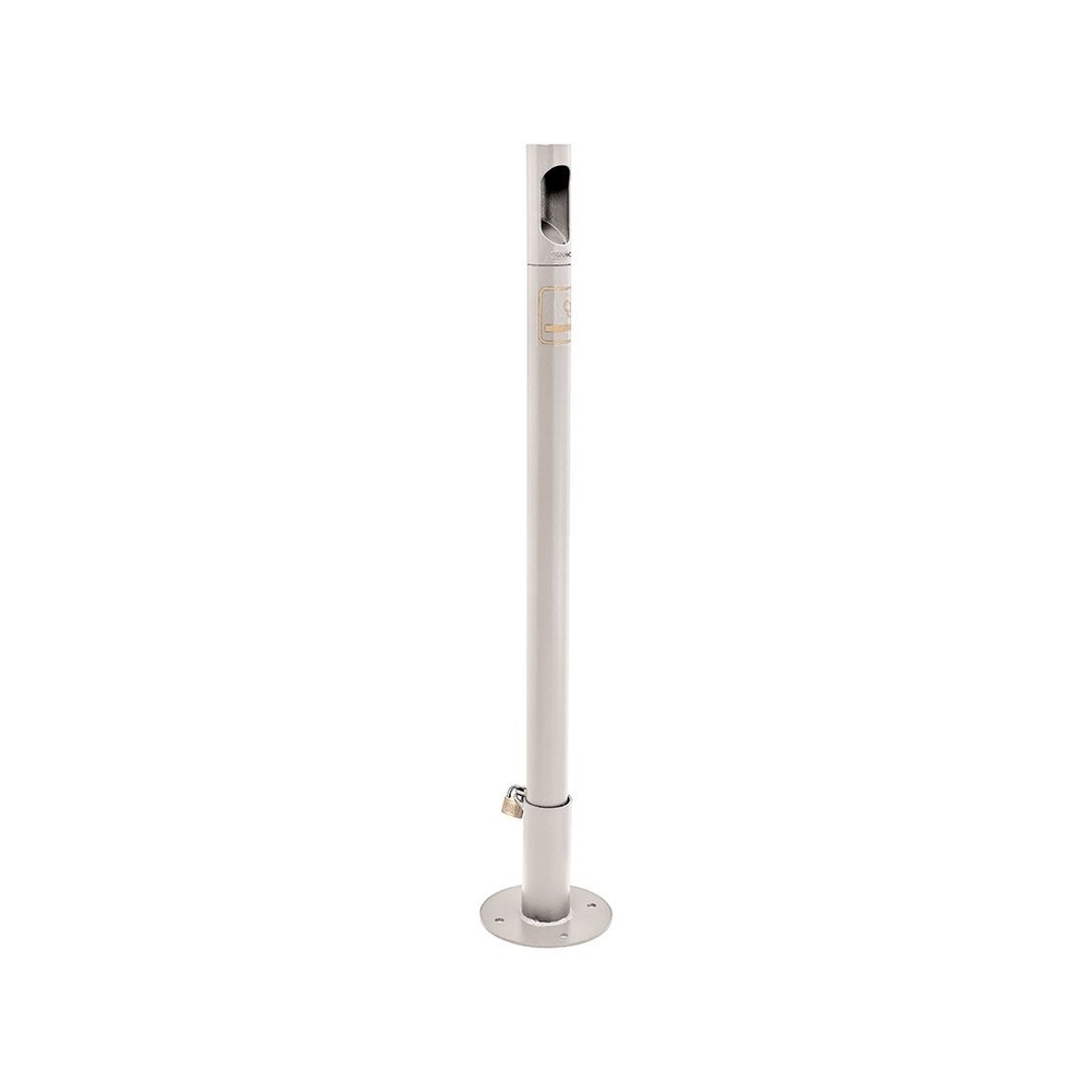 Potelet - cigarette RAL7044 - Potelet sur fourreau-platine à fixer au sol - PROCITY - 206581.7044