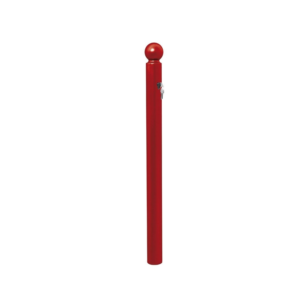 Potelet Amovible Primabloc Boule RAL3004 - 3 clés identiques - PROCITY - 206665.3004