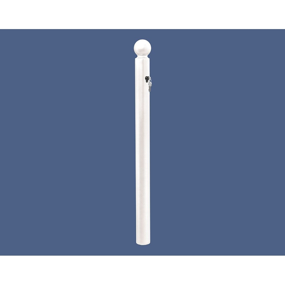 Potelet Amovible Primabloc Boule RAL9010 - 3 clés identiques - PROCITY - 206665.9010