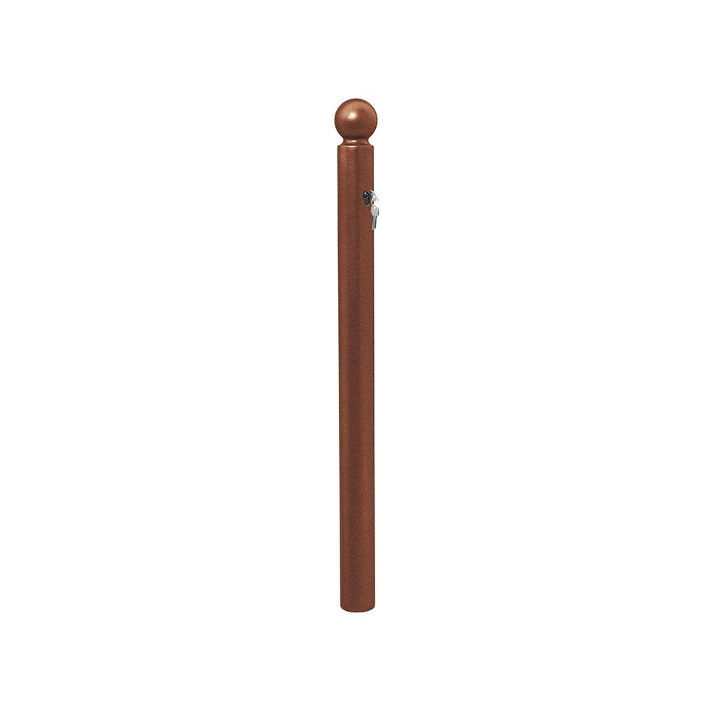 Potelet Amovible Primabloc Boule Aspect Corten - 3 clés identiques - PROCITY - 206665.S025