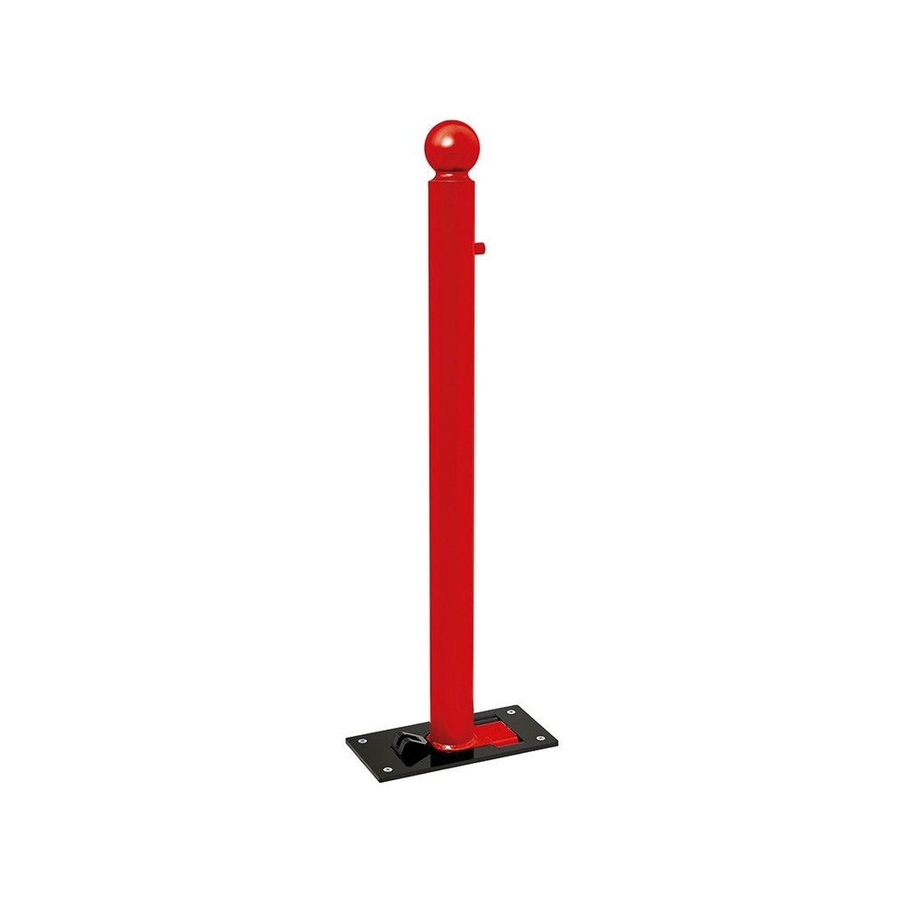 Potelet rabattable Solibloc Boule RAL3020 Ø76mm - PROCITY - 206676.3020