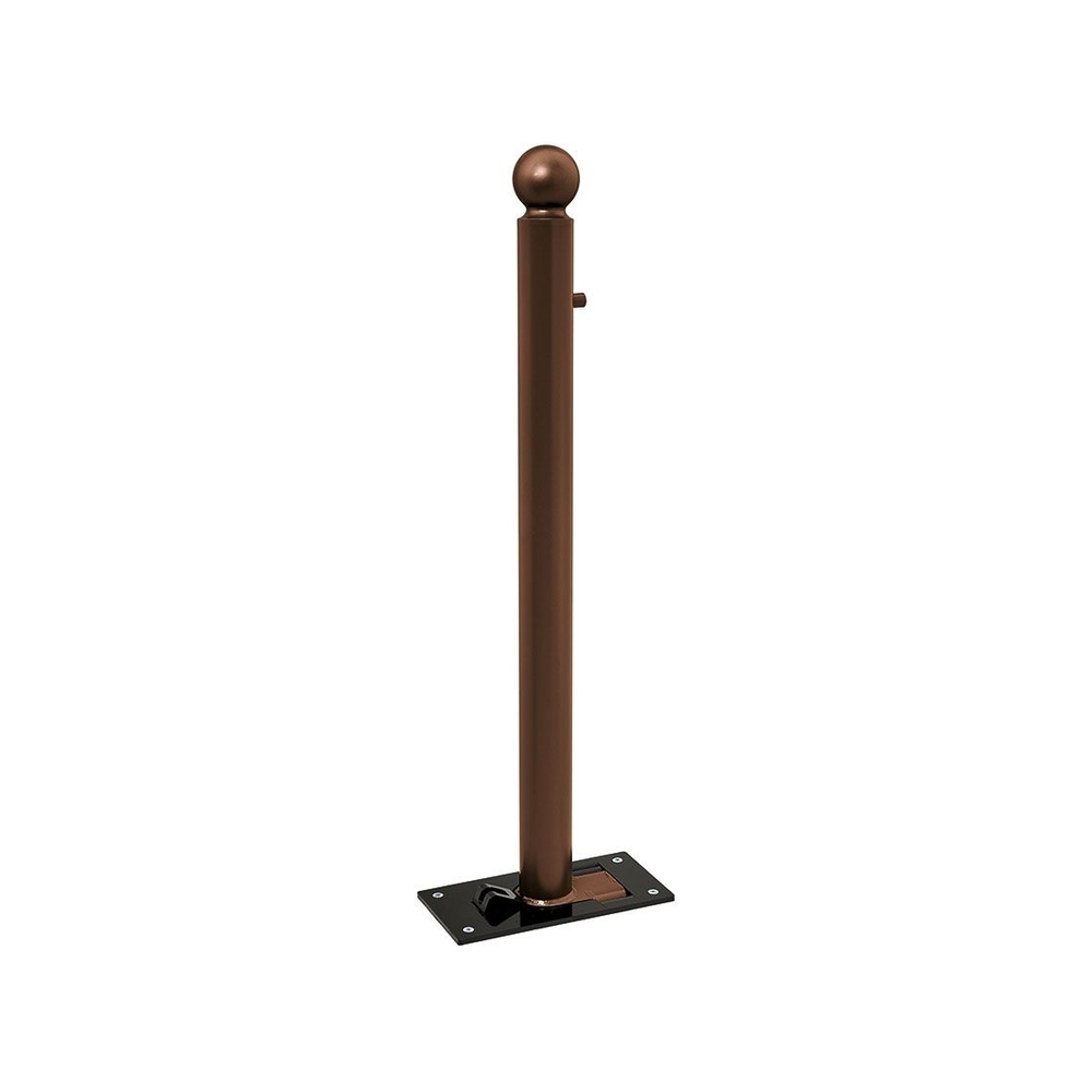 Potelet rabattable Solibloc Boule RAL8017 Ø76mm - PROCITY - 206676.8017