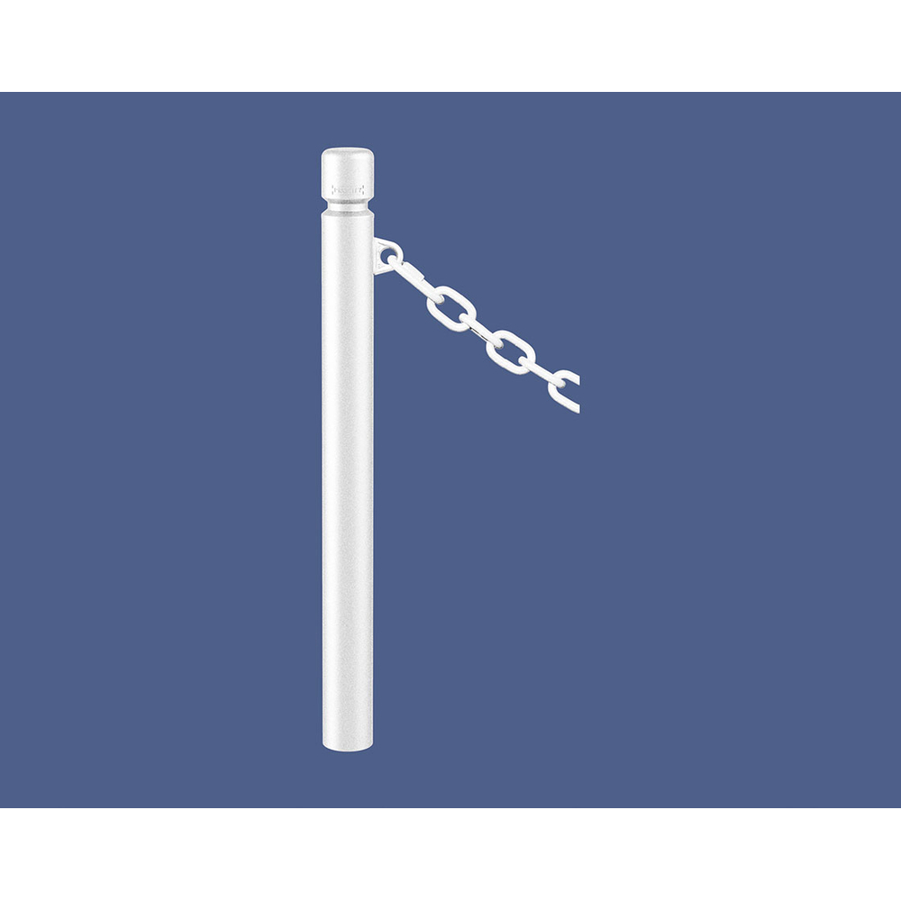 Potelet Agglo à chaînes RAL9010 - Potelet Ø76mm - 1 anneau - PROCITY - 206751.9010