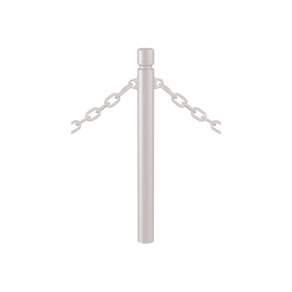 Potelet Agglo à chaînes RAL7044 - Potelet Ø76mm - 2 anneaux - PROCITY - 206752.7044