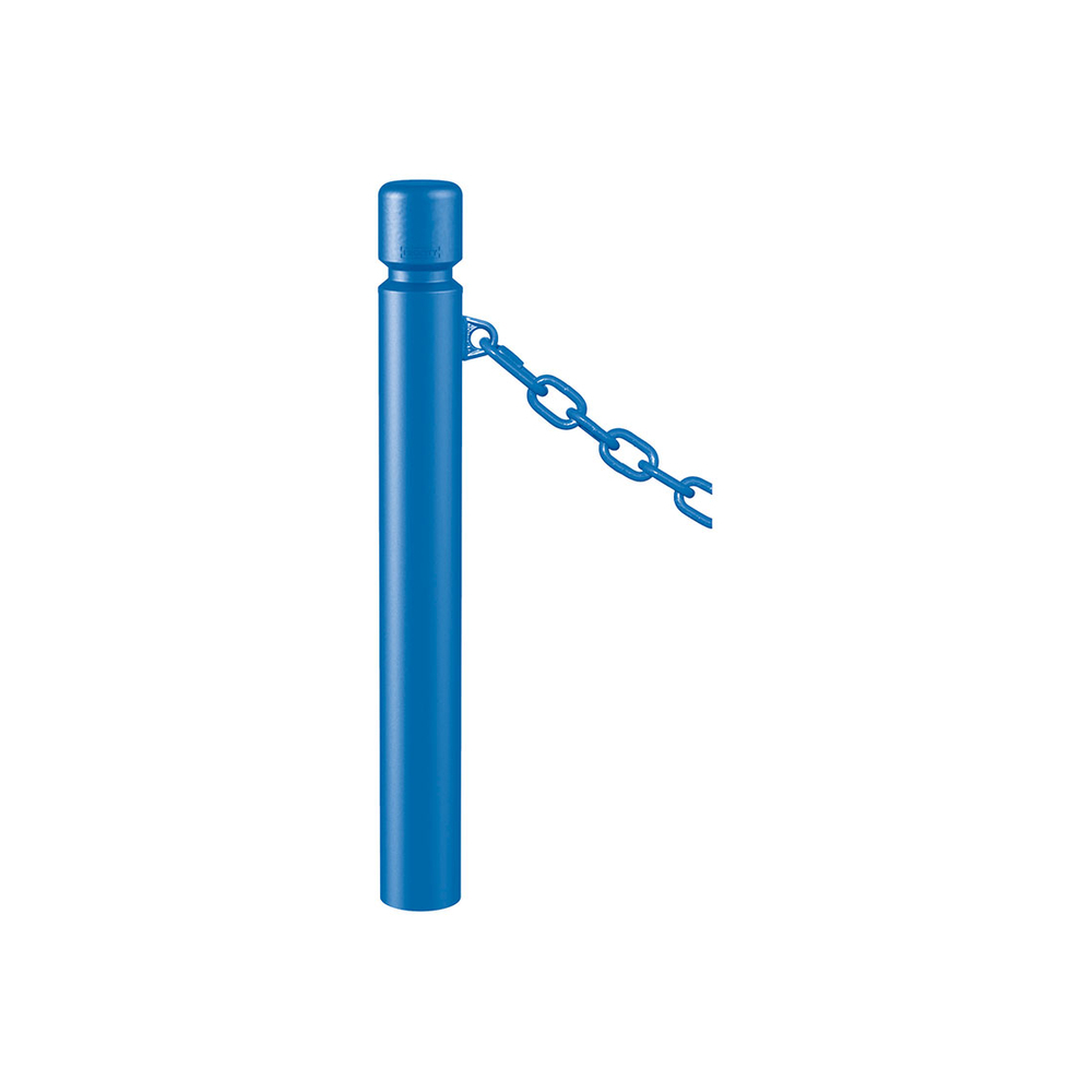 Potelet Agglo à chaînes RAL5010 - Potelet Ø102mm - 1 anneau - PROCITY - 206755.5010