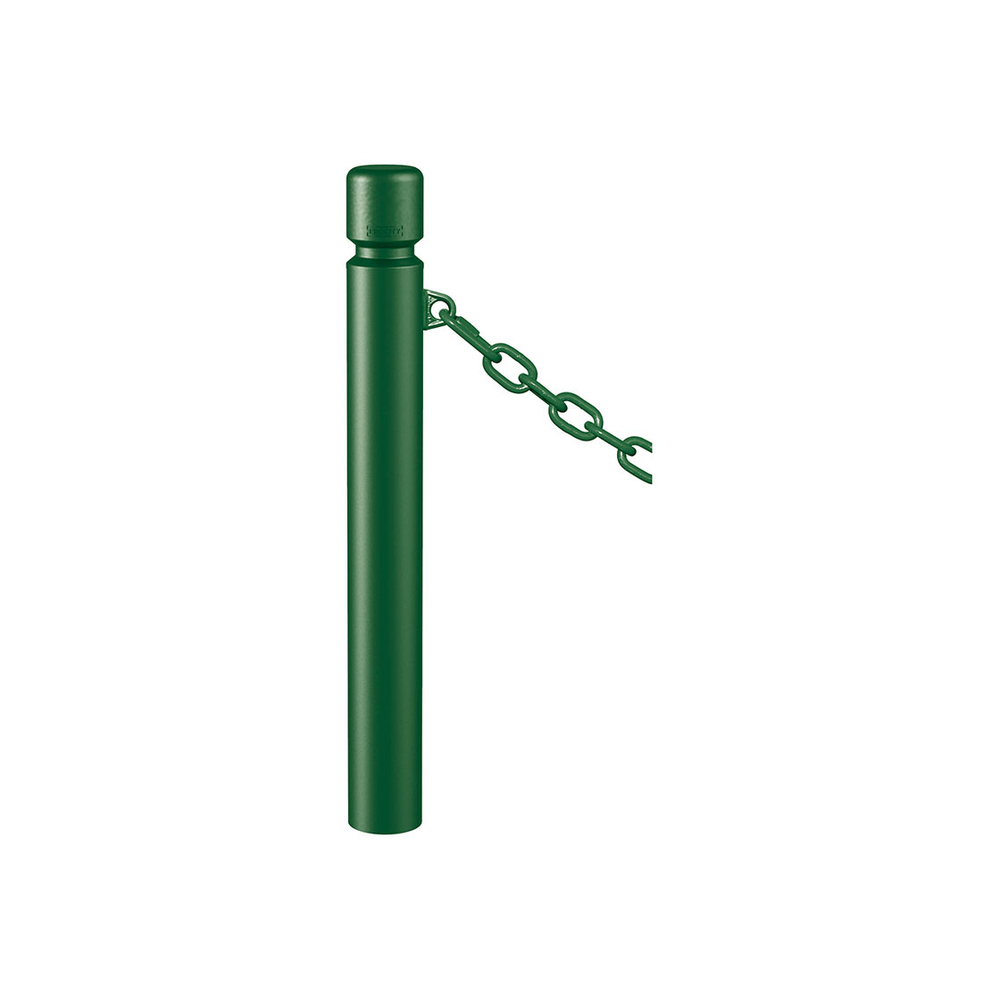 Potelet Agglo à chaînes RAL6005 - Potelet Ø102mm - 1 anneau - PROCITY - 206755.6005