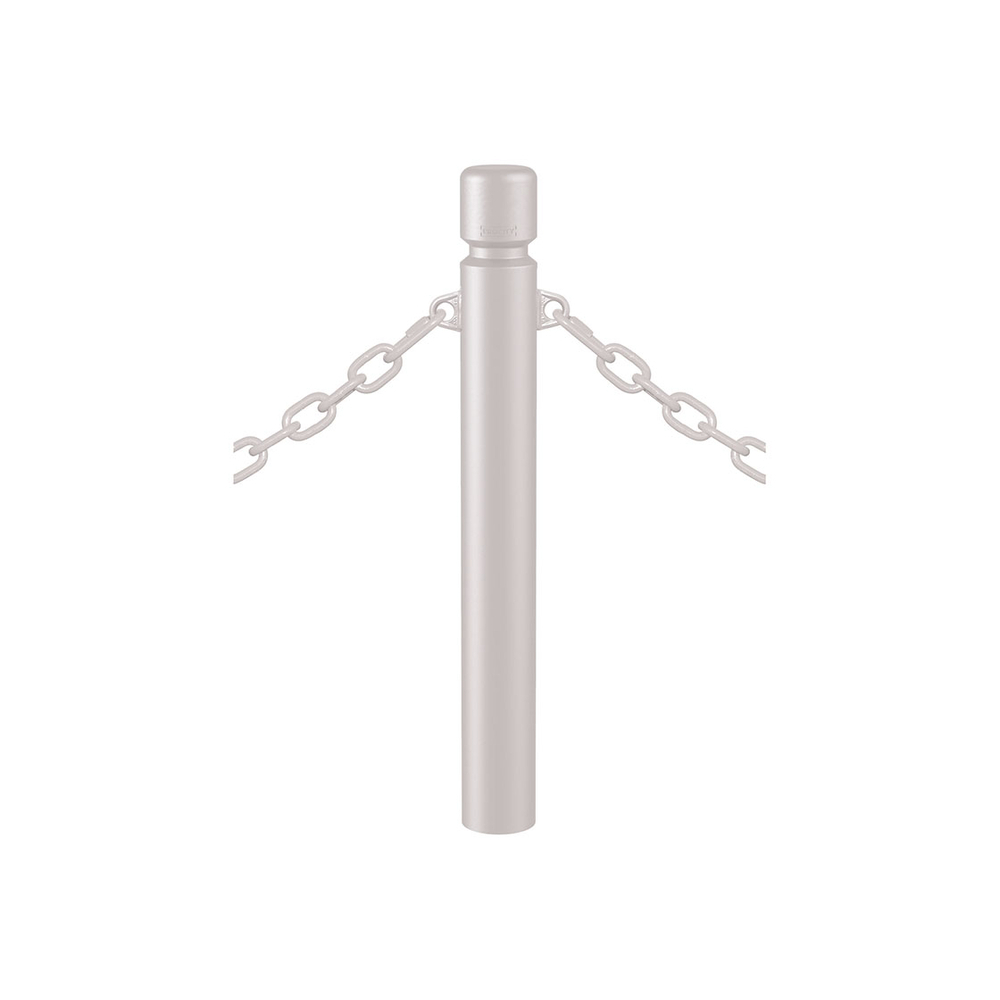 Potelet Agglo à chaînes RAL7044 - Potelet Ø102mm - 2 anneaux - PROCITY - 206756.7044