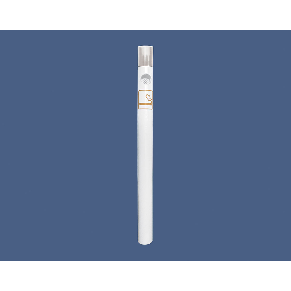 Potelet - Cendrier Inox brossé RAL9010 - PROCITY - 206773.9010