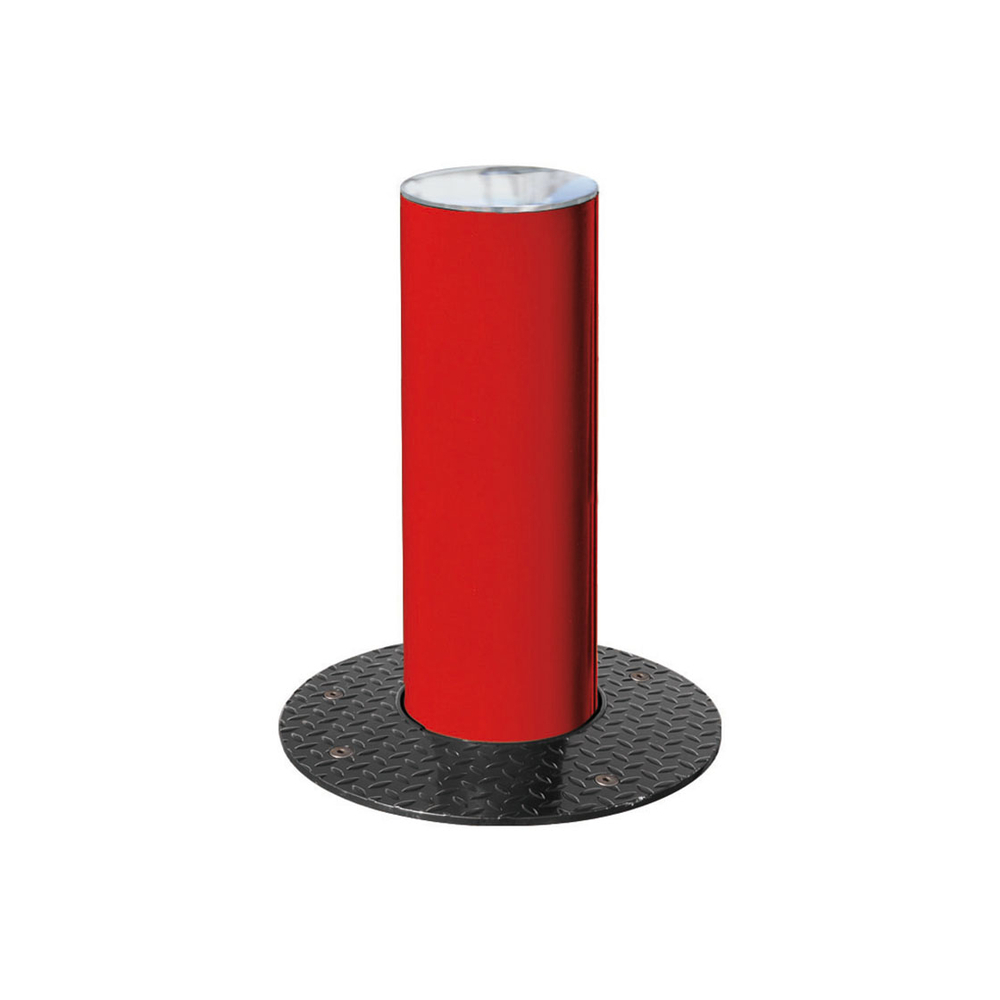 Borne rétractable Inox brossé RAL3020 Ø220mm - PROCITY - 206781.3020