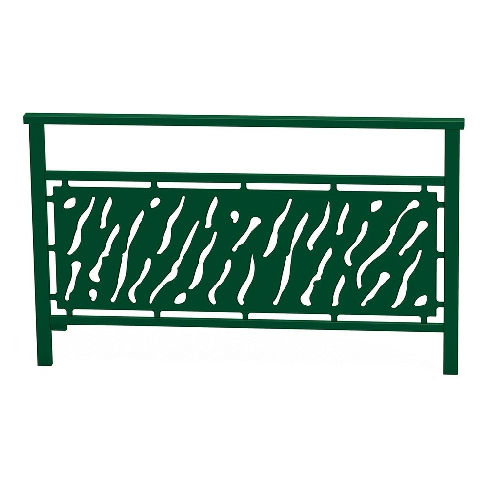 Barrière main courante Venise RAL6005 - 1500mm - Tôle découpée - PROCITY - 206821.6005