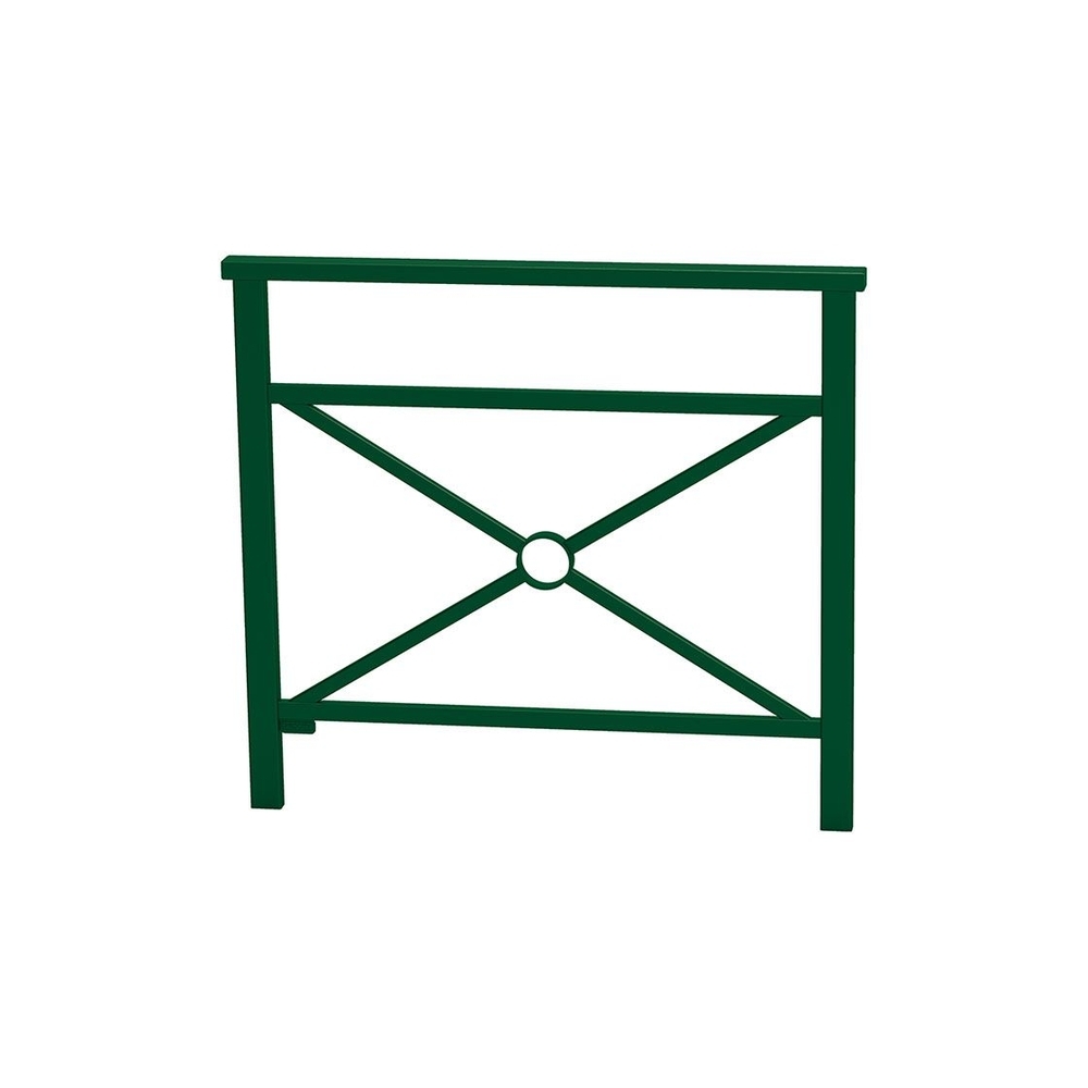 Barrière main courante Venise RAL6005 - 1000mm - Simple croix - PROCITY - 206825.6005