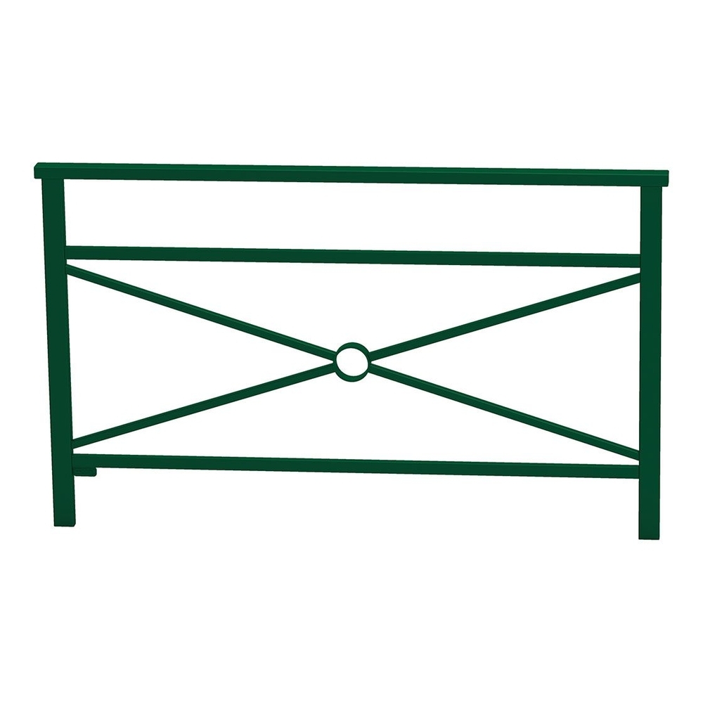 Barrière main courante Venise RAL6005 - 1500mm - Simple croix - PROCITY - 206826.6005
