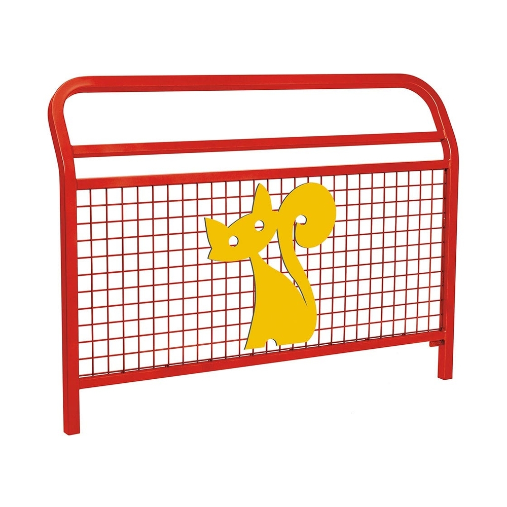 Barrière Spéciale Ecole Conviviale RAL3020 - Animation Le chat - PROCITY - 206960.3020