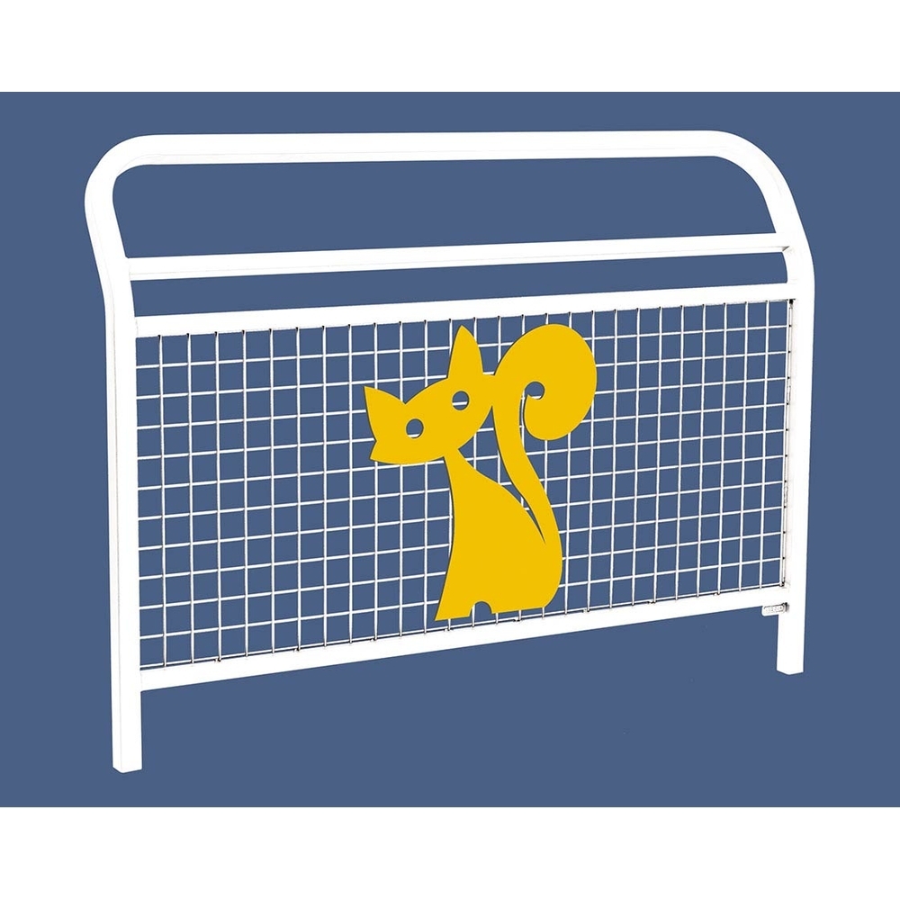 Barrière Spéciale Ecole Conviviale RAL9010 - Animation Le chat - PROCITY - 206960.9010