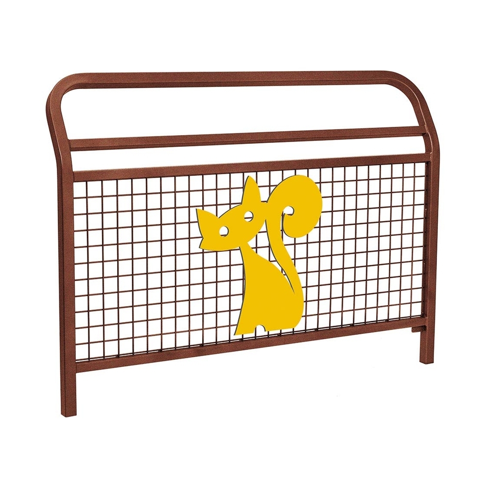 Barrière Spéciale Ecole Conviviale Aspect Corten - Animation Le chat - PROCITY - 206960.S025