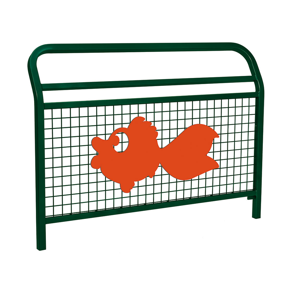 Barrière Spéciale Ecole Conviviale RAL6005 - Animation Le Poisson - PROCITY - 206961.6005