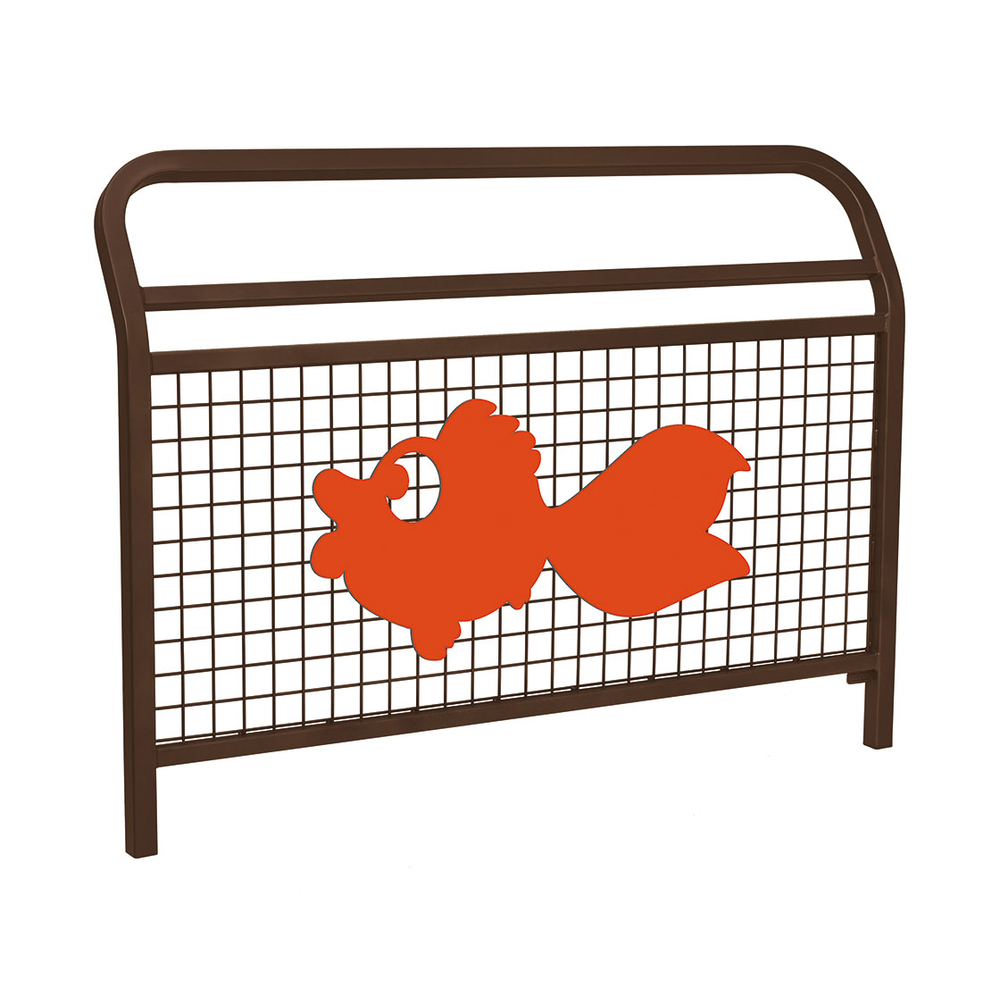 Barrière Spéciale Ecole Conviviale RAL8017 - Animation Le Poisson - PROCITY - 206961.8017