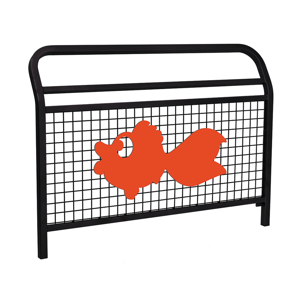 Barrière Spéciale Ecole Conviviale RAL9005 - Animation Le Poisson - PROCITY - 206961.9005