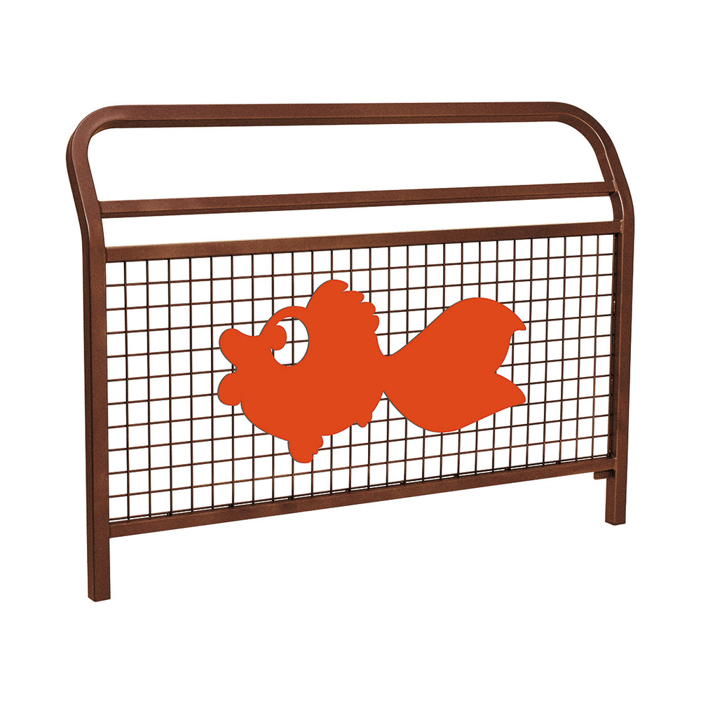 Barrière Spéciale Ecole Conviviale Aspect Corten - Animation Le Poisson - PROCITY - 206961.S025