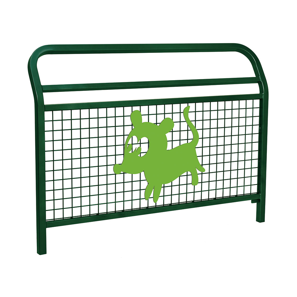 Barrière Spéciale Ecole Conviviale RAL6005 - Animation Le chien - PROCITY - 206965.6005