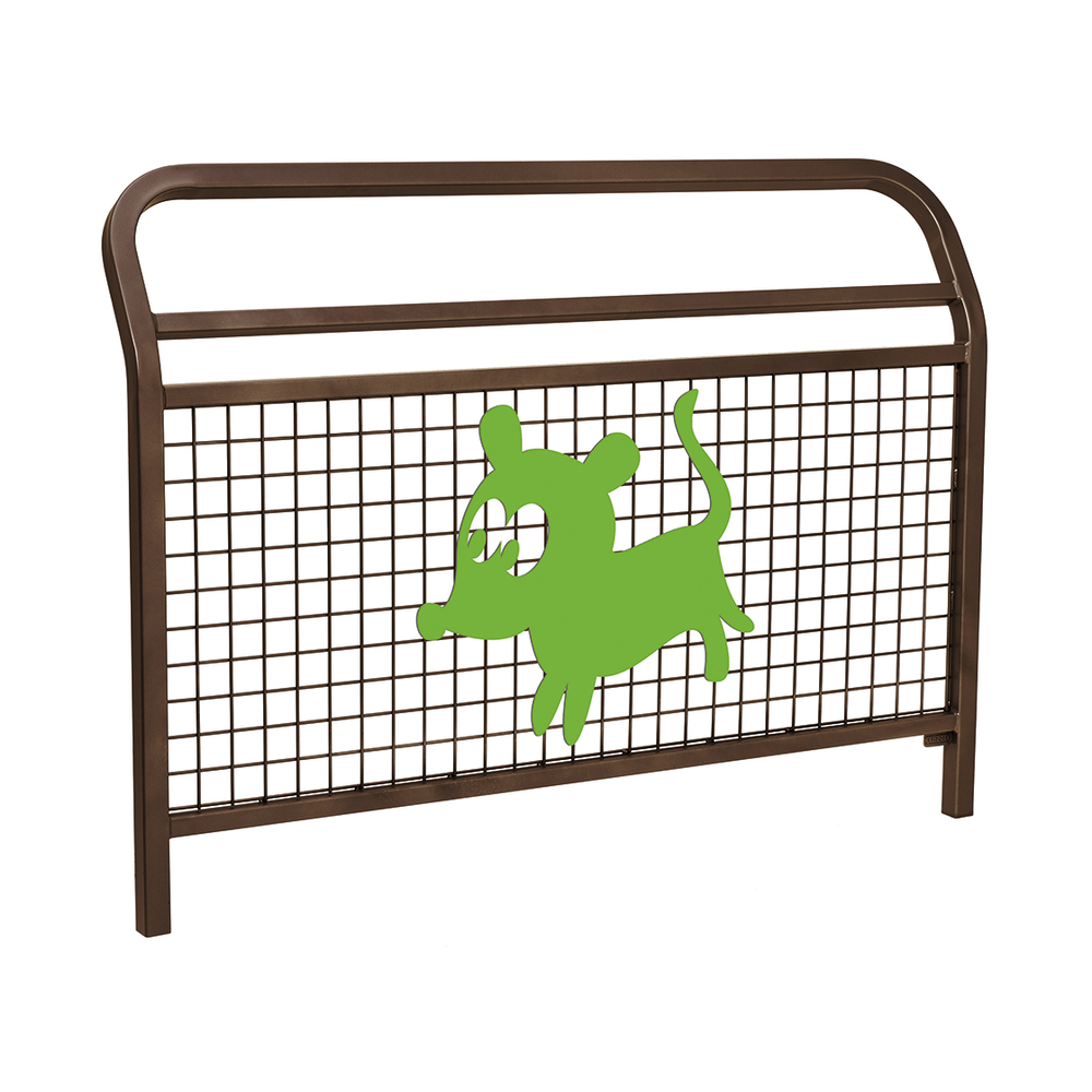 Barrière Spéciale Ecole Conviviale RAL8017 - Animation Le chien - PROCITY - 206965.8017